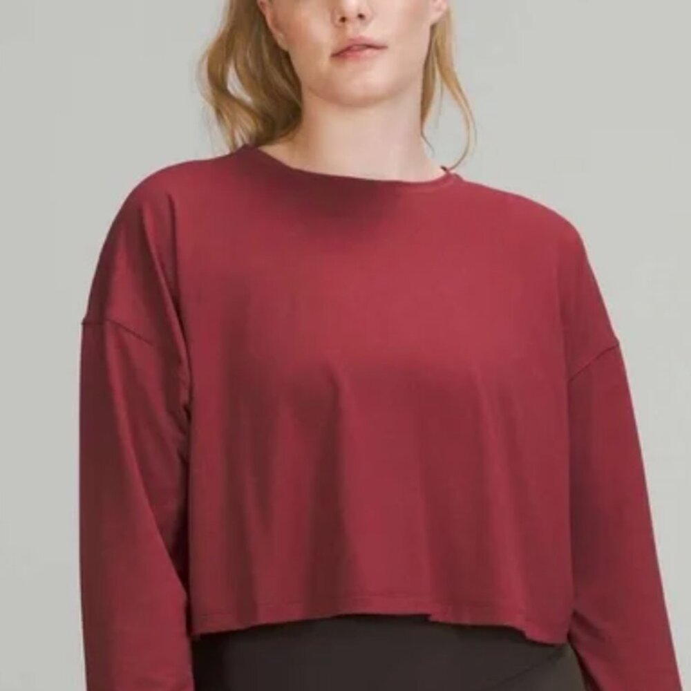 NWT Lululemon Muscle Love Long Sleeve Shirt Mulled Wine Size 6 Maroon BRAND NEW - Picture 4 of 4